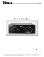 McIntosh C-41 - Owners manual